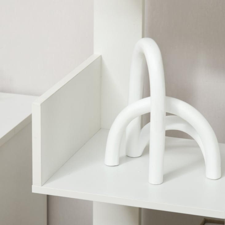 Libreria Da Scrivania A Forma Di Albero - 5 Ripiani, Bianco, 65x40x19 Cm, MDF - Foto 3