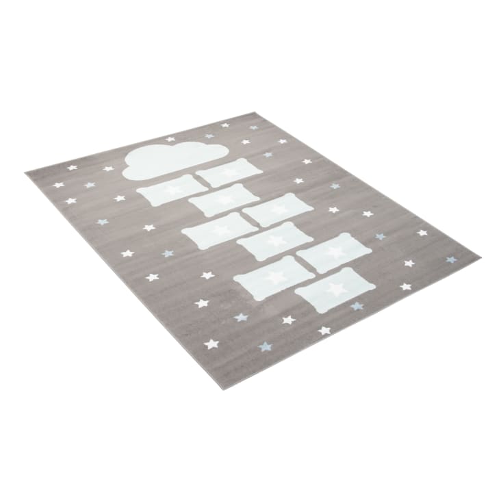 Tappeto per bambini grigio gioco della campana stelle 140x200 BABY