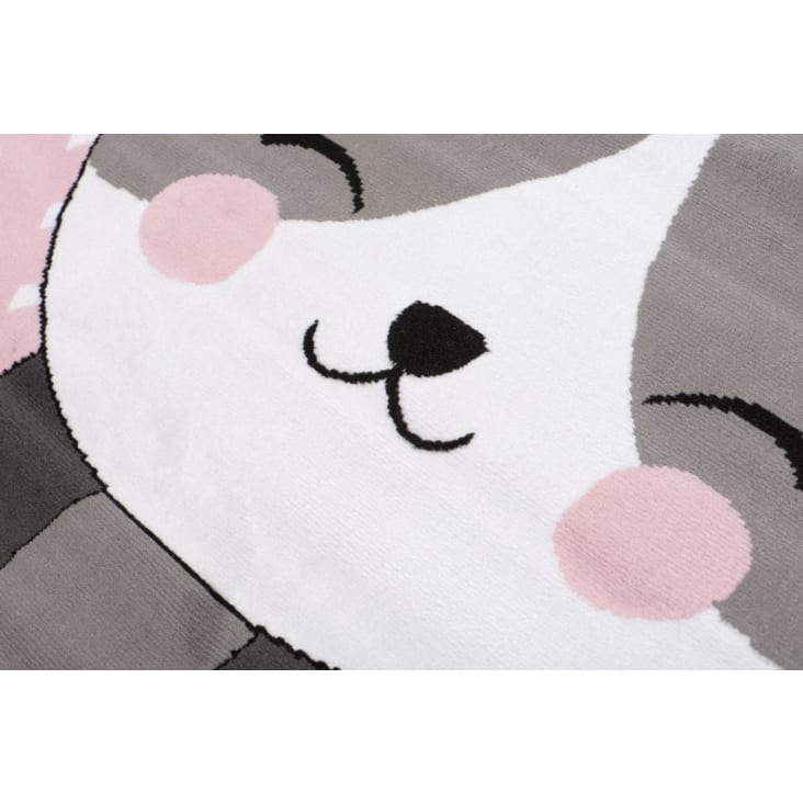 Tappeto per bambini rosa grigio bianco gatto 160x220cm PINKY