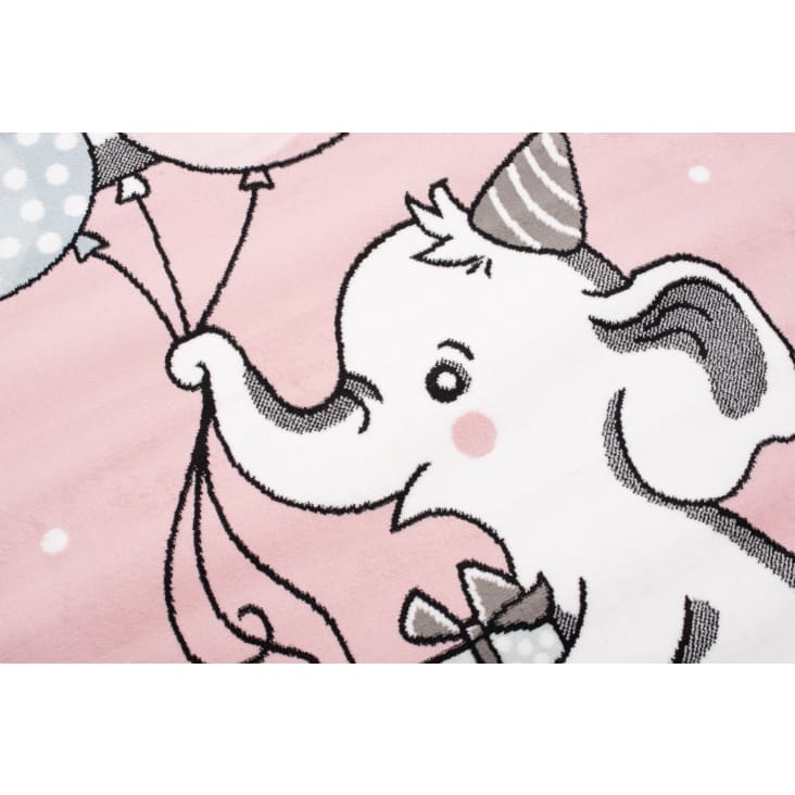 Tappeto per bambini rosa bianco elefante palloncini 120x170-BABY cropped-3
