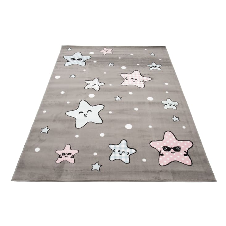 Tappeto per bambini grigio stelle multicolore 140x200 cm-BABY cropped-9