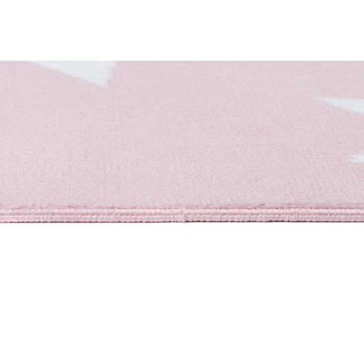 Tappeto per bambini rosa bianco stelle 80x150cm PINKY