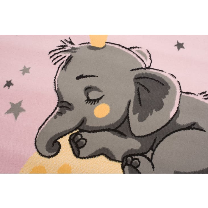 Alfombra infantil plegable de goma de doble cara, 200 x 150 cm, color  jirafina/elefante