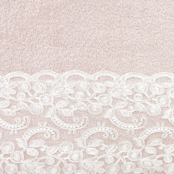 Set di asciugamani viso e ospite in puro cotone rosa 110x60cm ELSA