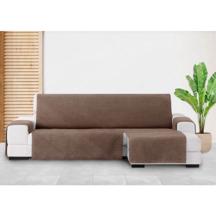 Protector cubre sofá chaiselongue derecho 240 marrón BRISA