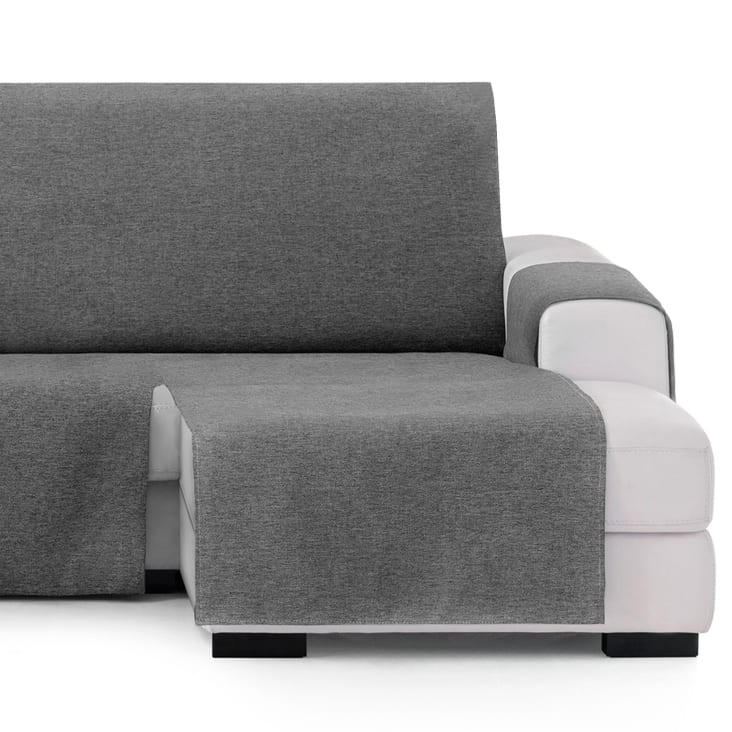 Protector cubre sofá chaiselongue derecho 290  gris oscuro-BRISA cropped-2