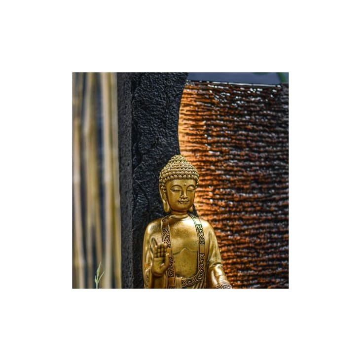 Zen Zimmerbrunnen Mit LED Licht, Tischbrunnen Mit