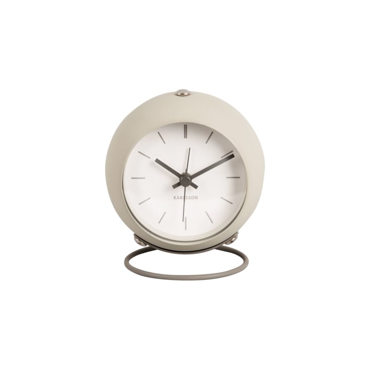 Réveil Atmosphera Edouard Crème – 20 × 9,5 Cm – Affichage Heure & Date, Style Élégant Chevet