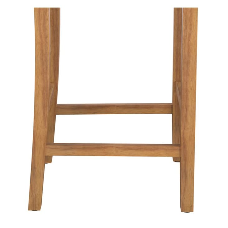 Chaise de bar en tissu gris foncé et pieds en bois 75 cm (lot de 2)-Havane cropped-6