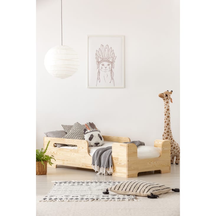 Letto Singolo In Legno Massello Di Pino Con Cassetti - 90x190 Cm, Design Rustico E Funzionale, Bianco - Foto 7