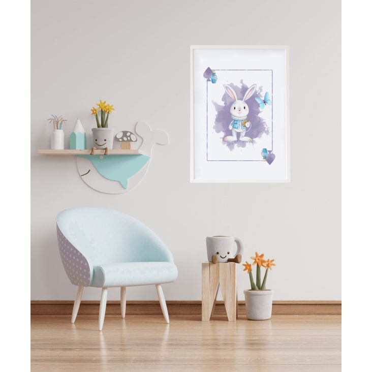 Pittura Artistica Surreale Viola Con Cornice Di Vignetta Grigia. Pittura Non Uniforme Con Tratti Su Crepe Superficiali Tessuto Bobino Wallpaper 255875754