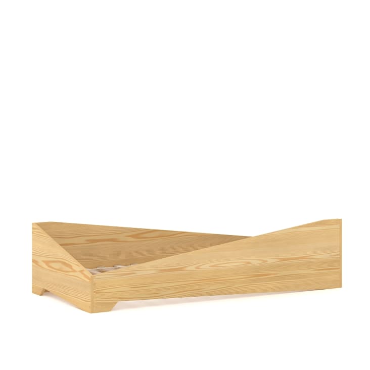 Testiera Letto Singolo In Legno Massello Di Pino - Design Moderno, Marrone Miele, 95x4x100 Cm