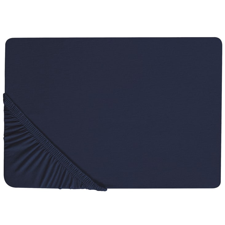 Drap-housse en coton 90 x 200 cm bleu clair HOFUF 