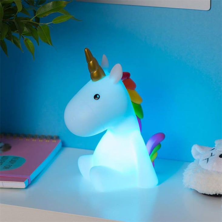 Licorne Cadeau Licorne Lampe de Nuit Pour Enfants, 3D Lumière 16 Co
