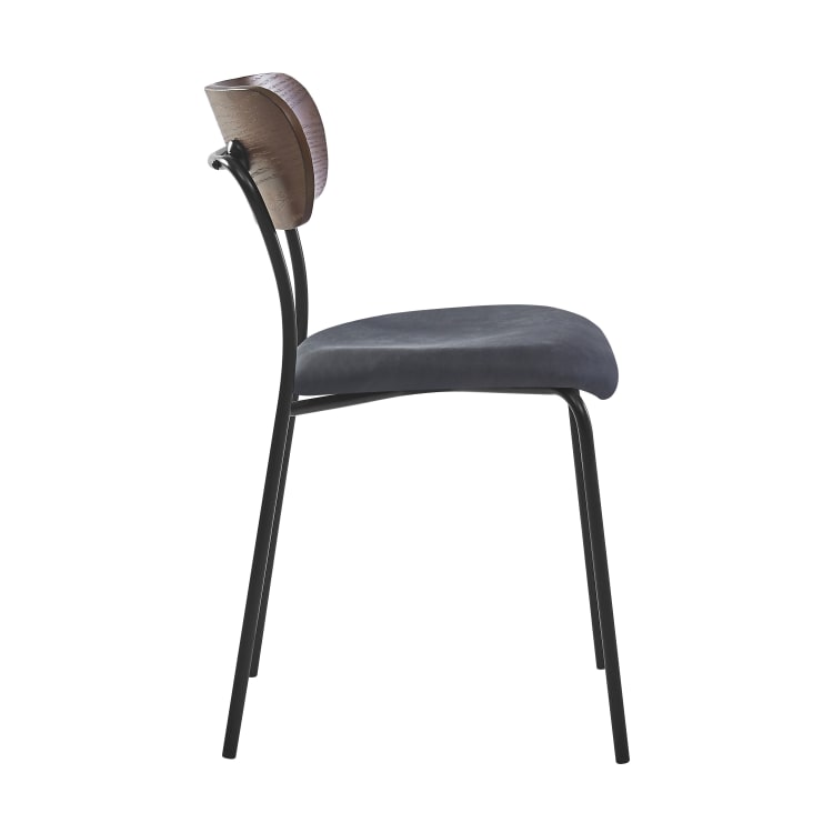 Lot de 2 chaises design en métal noir - Made in Meubles