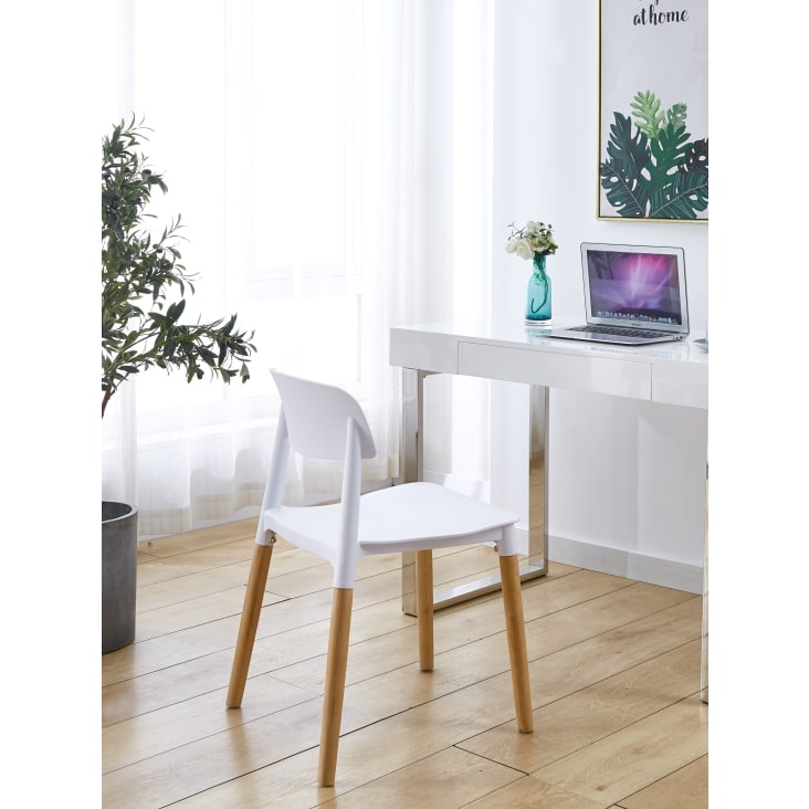 Chaise de bureau pour enfant MILAN blanc - Chaise de bureau - Bureau et  entrée - Meuble