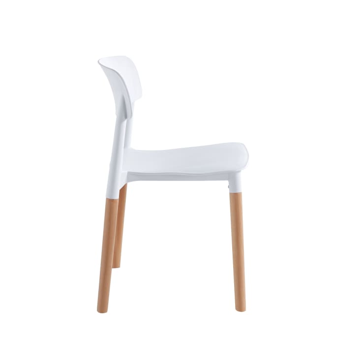 Nordlys - Set 4 sedie scandinave con gambe in legno nere