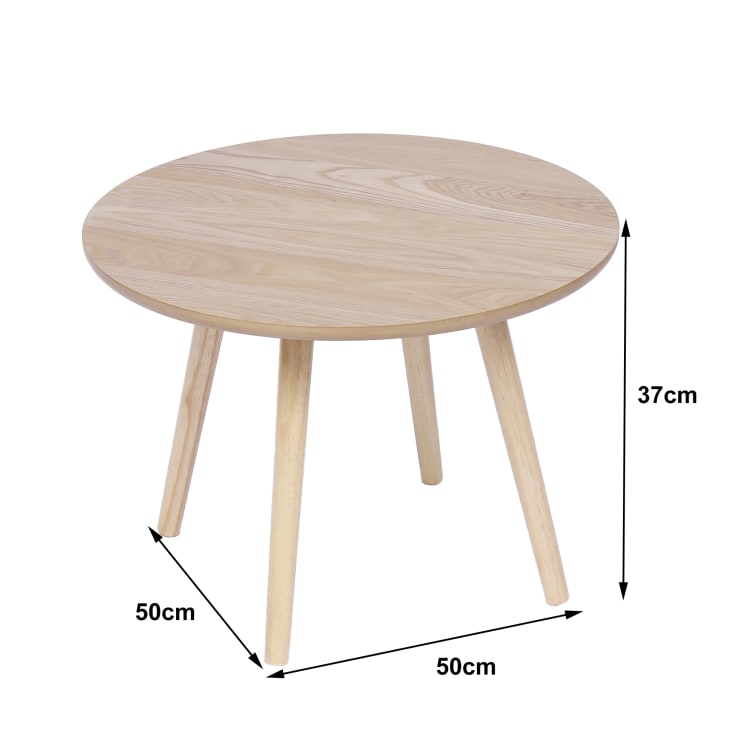 Table d'appoint en bois massif coloris naturel cropped-5