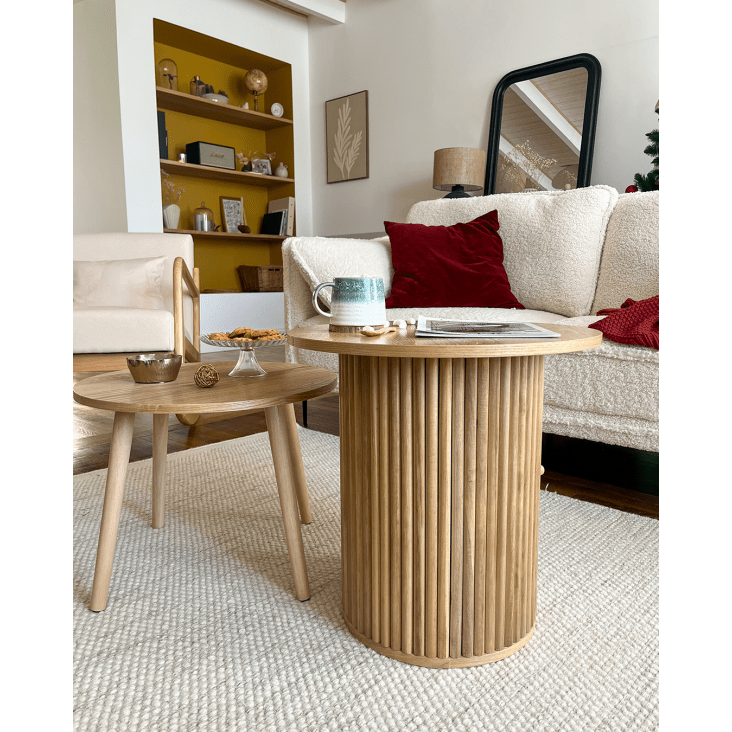 Table D'appoint / Tabouret En Disque D'arbre Massif Avec écorce - Style Rustique, Diamètre 31 Cm, Hauteur 32 Cm