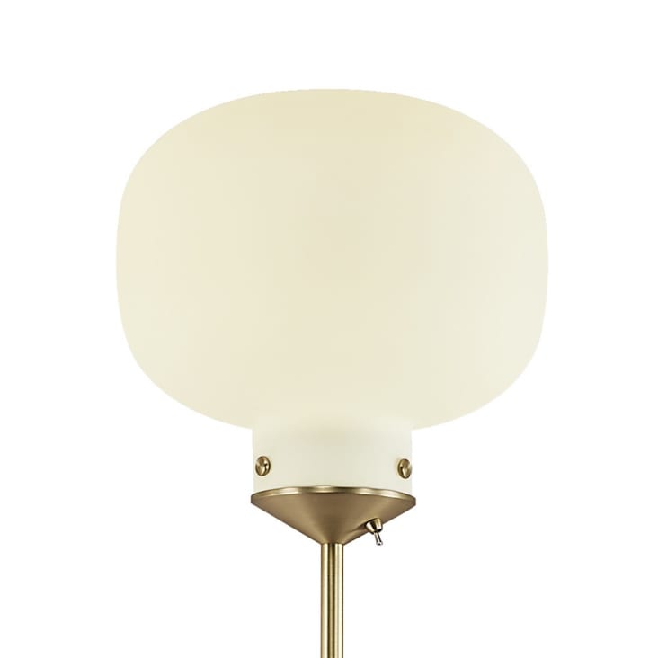 Lampada da terra elegante oro con sfera in vetro bianco Ø30cm RAITO