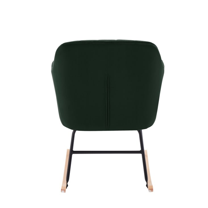 Fauteuil  en velours vert rocking chair-Elsa cropped-5