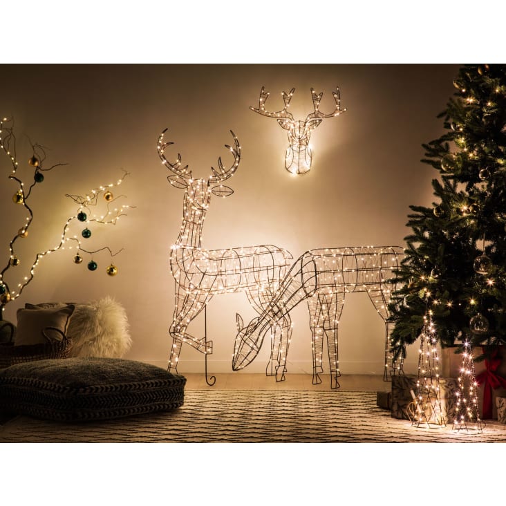Monde Maisons Nellim 47 du Rentierkopf schwarz LED | cm Weihnachtsbeleuchtung Outdoor