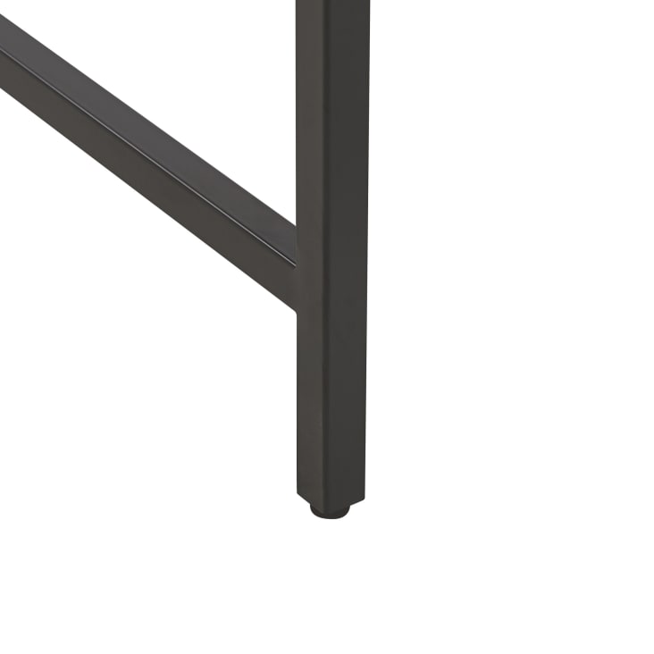 Bureau effet bois clair / noir avec 2 tiroirs 120 x 60 cm ABILEN