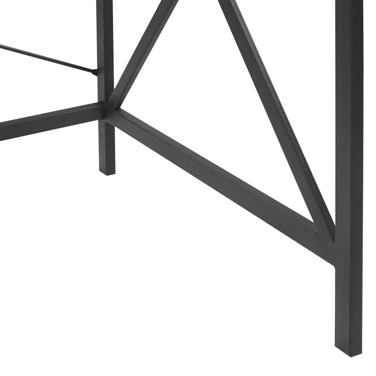 Bureau 115 x 60 cm bois foncé et noir-Futon cropped-6