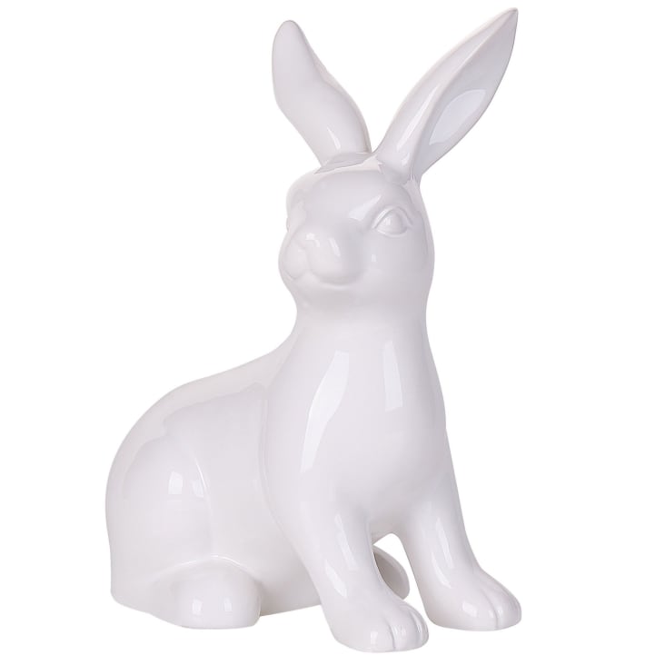 lapin blanc - Boîte de rangement de figurines lapin année, avec plateau en  métal, Figurine sculpture en résin