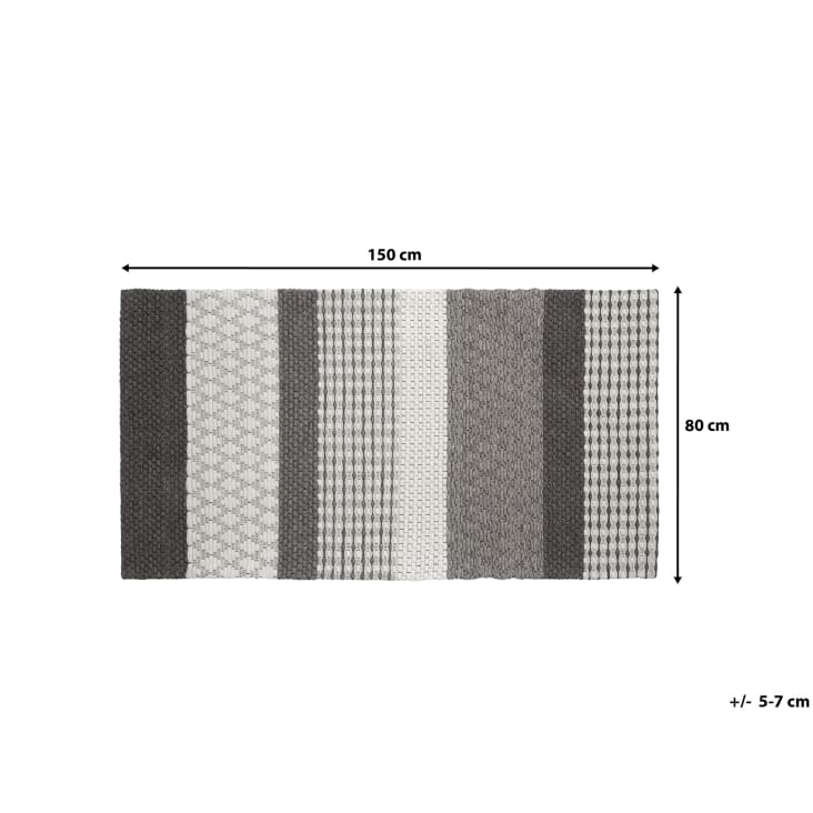 Teppich mit organischen Formen in Grautönen, 120x170 cm ASHLEY