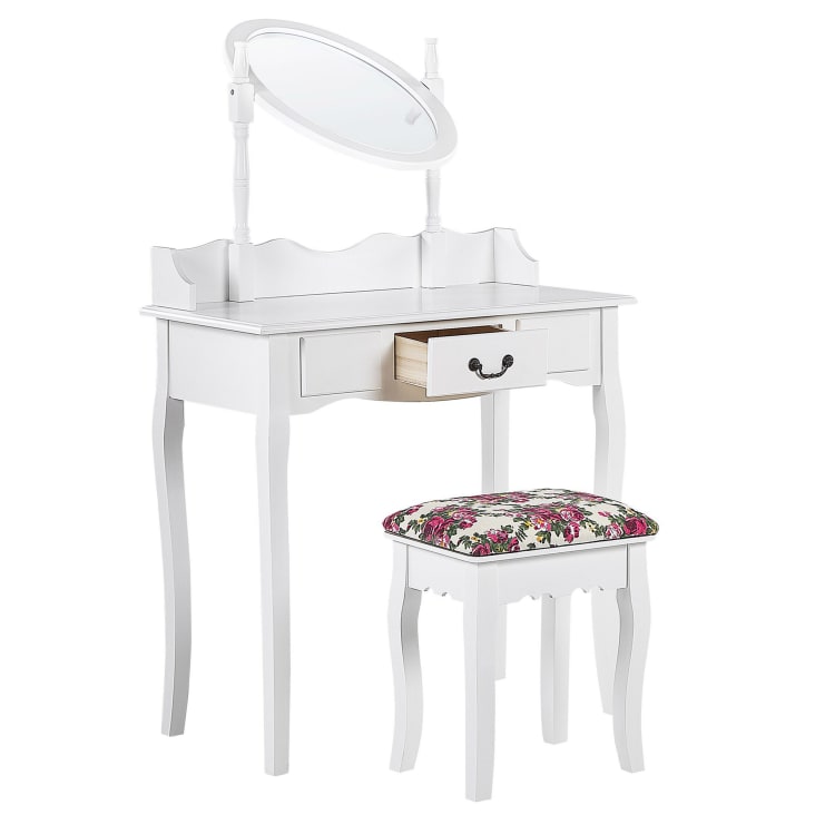 Tavolino da toeletta semplice ed elegante con un pratico sgabello-Soleil cropped-3