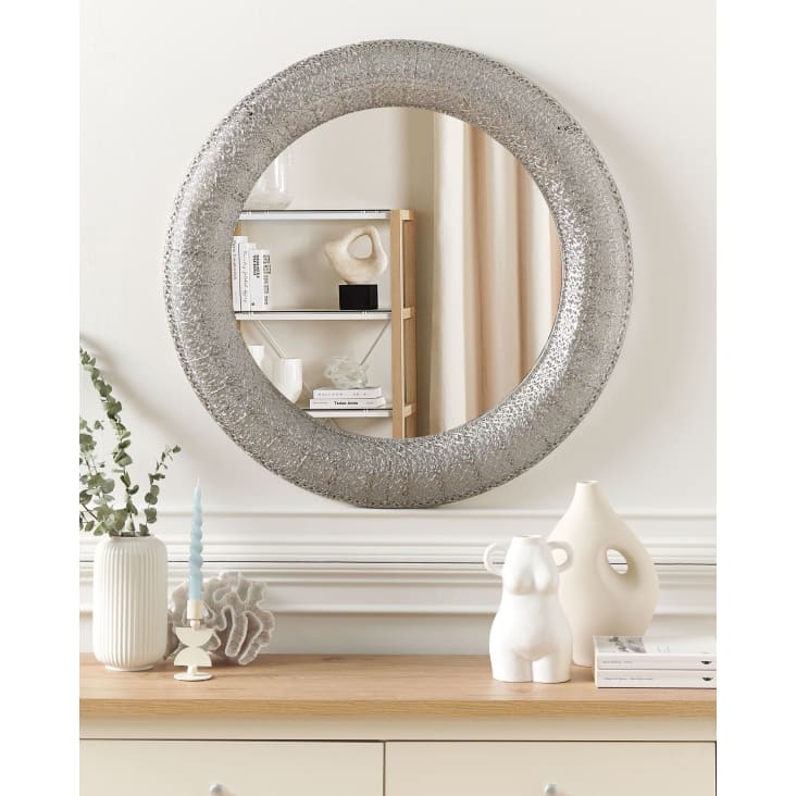 Specchio Rialzato Specchio 80 cm 80 cm Metallo Argento Channay | Maisons du Monde