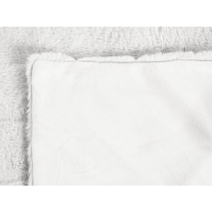 Couverture en polyester blanc 220x200cm-Chaab cropped-7