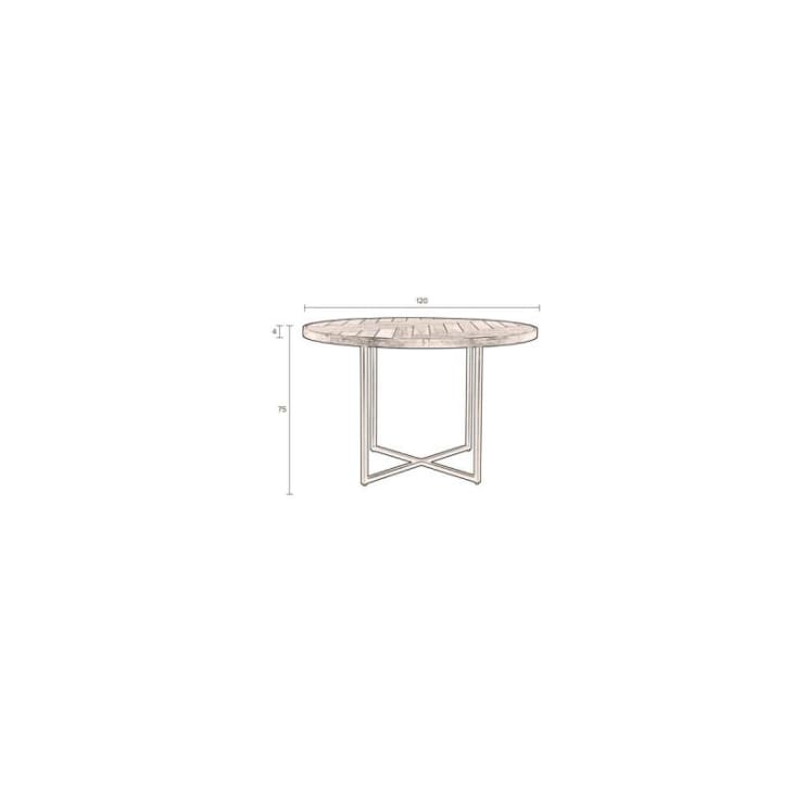 Table ronde 6 places en bois beige-Class cropped-8