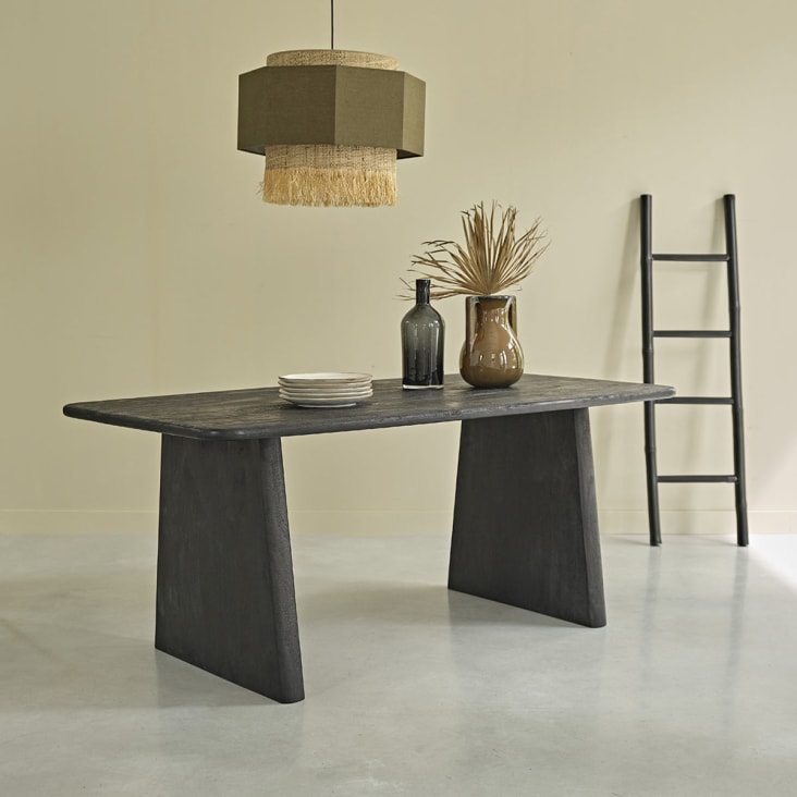 Tavolo in mango massiccio nero 8 pers. Lucky Maisons du Monde