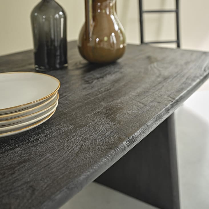 Tavolo in mango massiccio nero 8 pers. Lucky Maisons du Monde