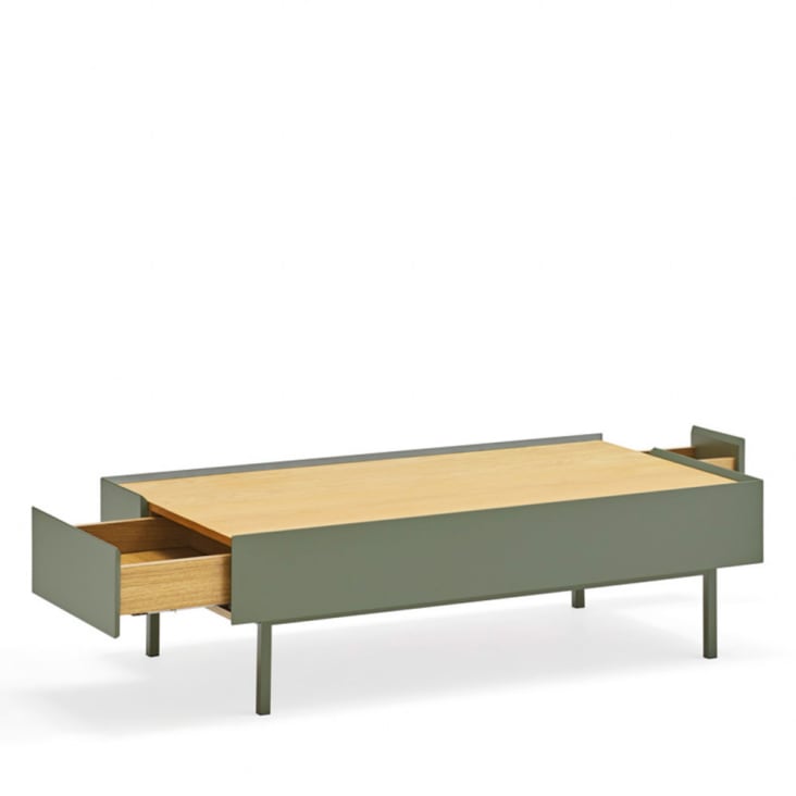 Table basse en bois 110x60cm vert amande-Arista cropped-5