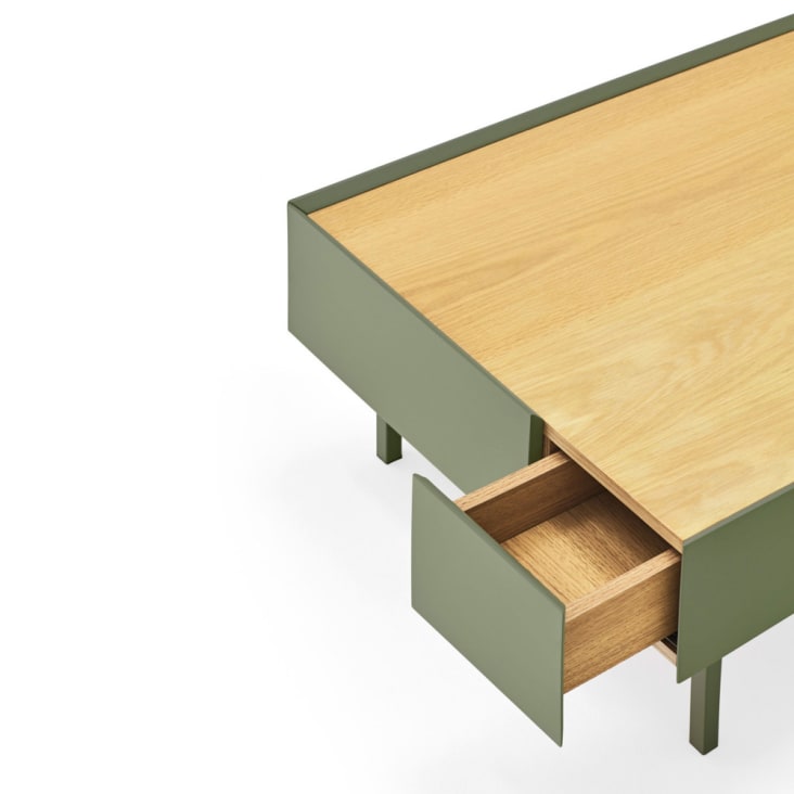 Table basse en bois 110x60cm vert amande-Arista cropped-6