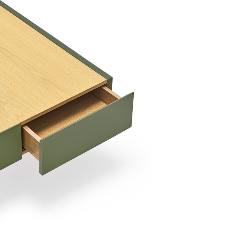 Table basse en bois 110x60cm vert amande-Arista cropped-7