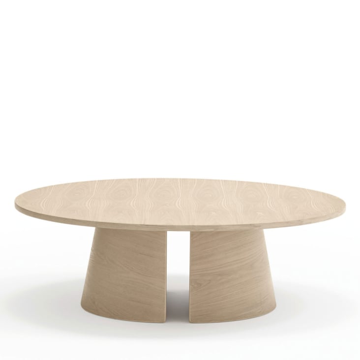 Table basse ronde en bois D110cm bois blanchi-Cep