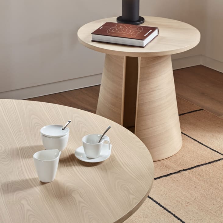 Table basse ronde en bois D110cm bois blanchi-Cep cropped-6