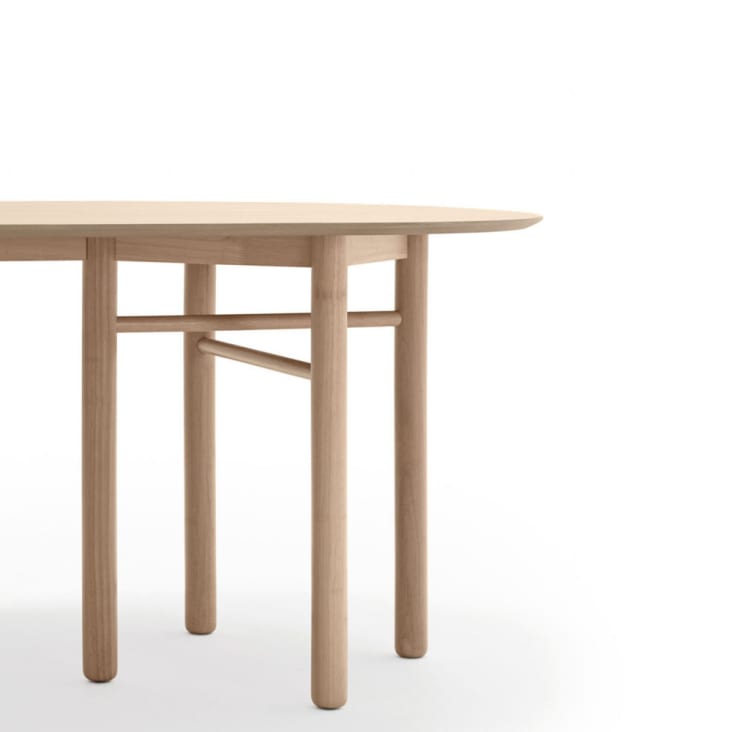 Table à manger ovale en bois 200x100cm bois clair-Junco cropped-5