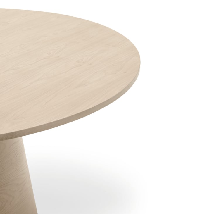 Table à manger ronde en bois D137cm bois blanchi-Cep cropped-3