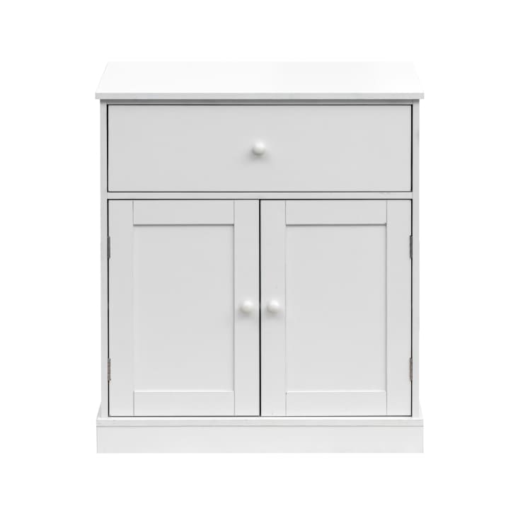 Mesita De Noche China Madame Butterfly - Roja, 2 Puertas + Cajón, Estilo Ming