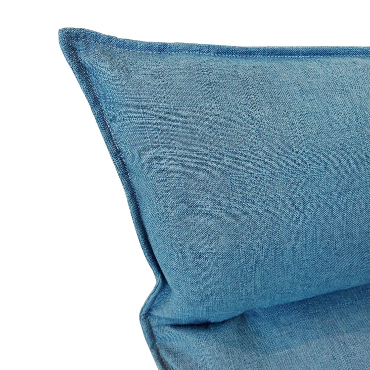 Chauffeuse - matelas d'appoint pliant - fauteuil convertible - inclinaison  dossier réglable 5 positions - tissu polyester aspect lin gris clair bleu -  Conforama