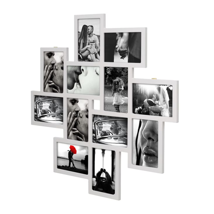 Marco multifotos para 12 fotografías tamaño 10x15 en mdf blanco BEST  MOMENTS