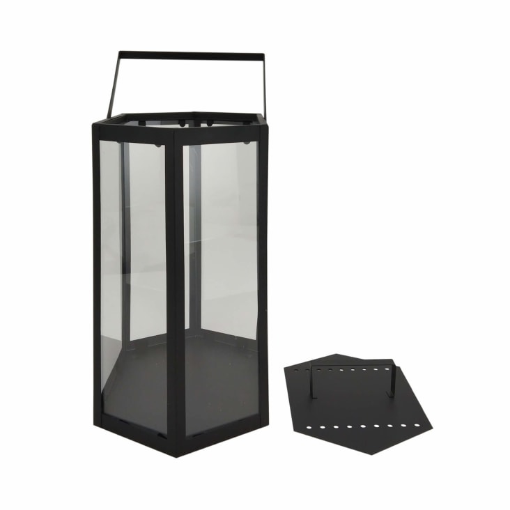 Lanterna Da Esterno Moderna - Set Di 2 Pezzi, 43 E 59cm, Portacandele In MetallO Nero | Decorazione Giardino - Foto 13