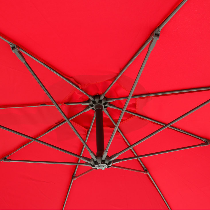 Parasol déporté 3x3 m en acier et polyester rouge-SOLE cropped-4