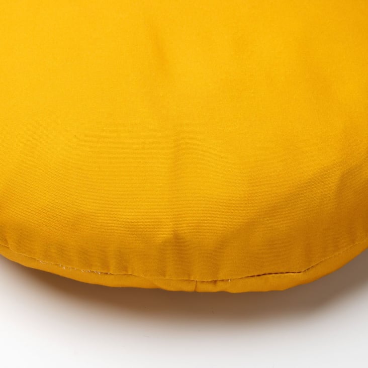 Coussin rond jaune doux 40 cm uni cropped-4