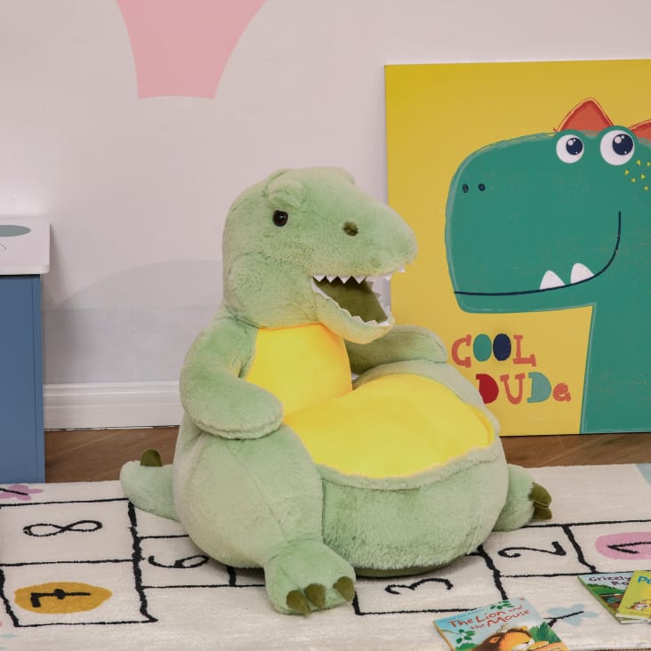 Poltroncina per bambini forma dinosauro base antiscivolo peluche